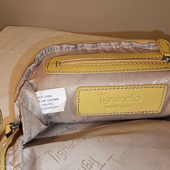 Tignanello - golden yelllow leather bag - Picture 6 of 7